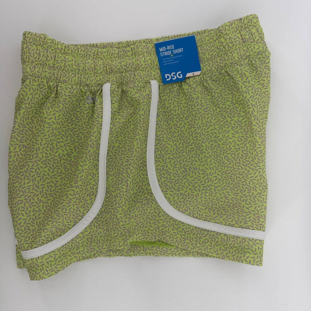 DSG Girls Mid-Rise Stride Short Neon Pear Green Size M 10-12 NWT DAG14108PBPRT